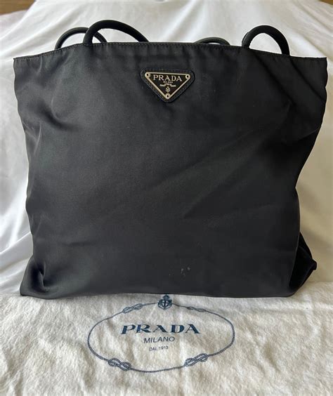 prada double tote sizes|prada nylon small tote.